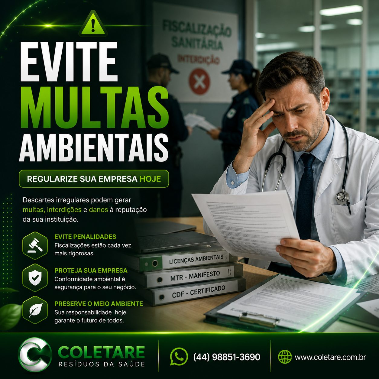 Coleta e gestão de resíduos da saúde para centros de zoonoses em Presidente Castelo Branco-PR