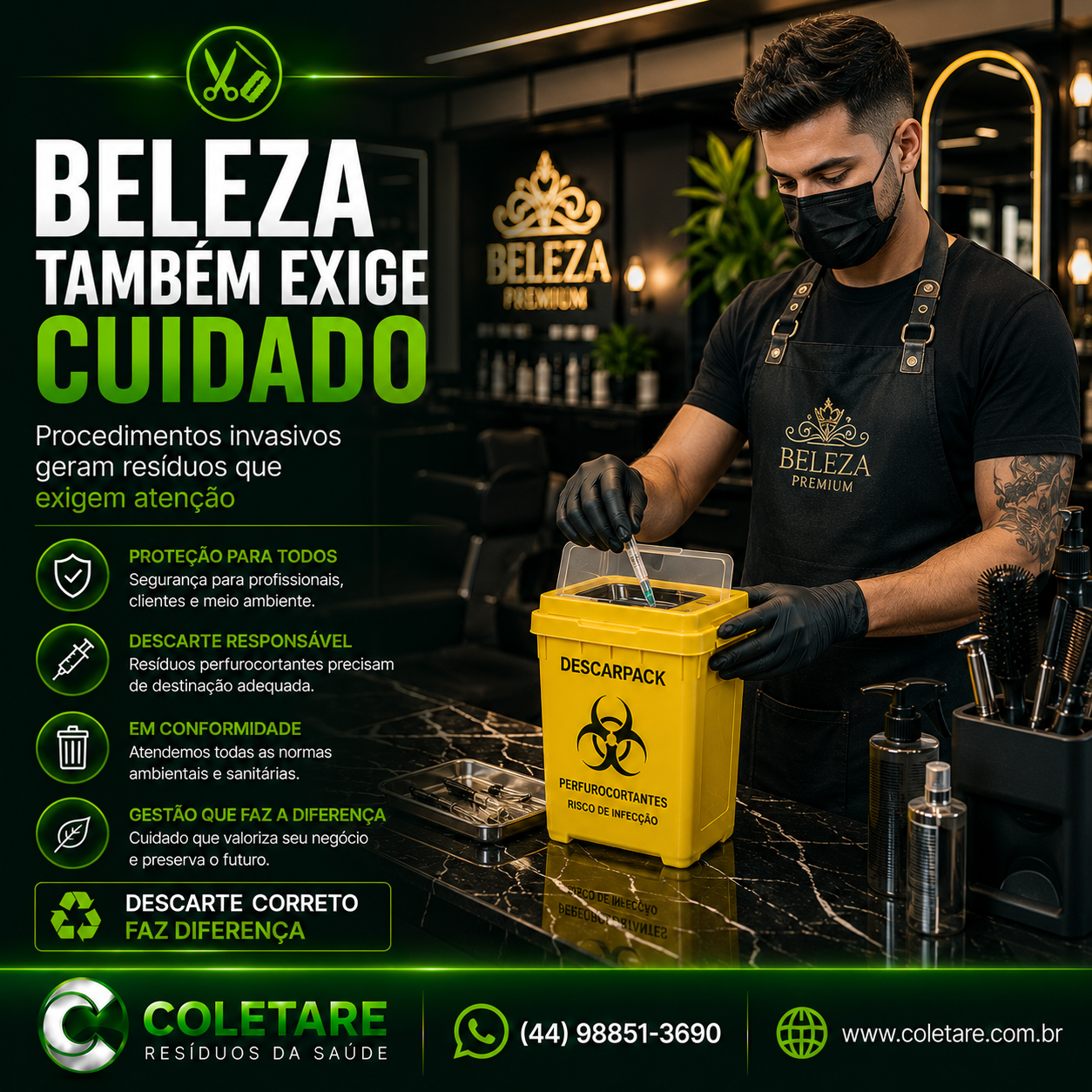 Coleta de resíduos da saúde sob medida para Paranapoema-PR