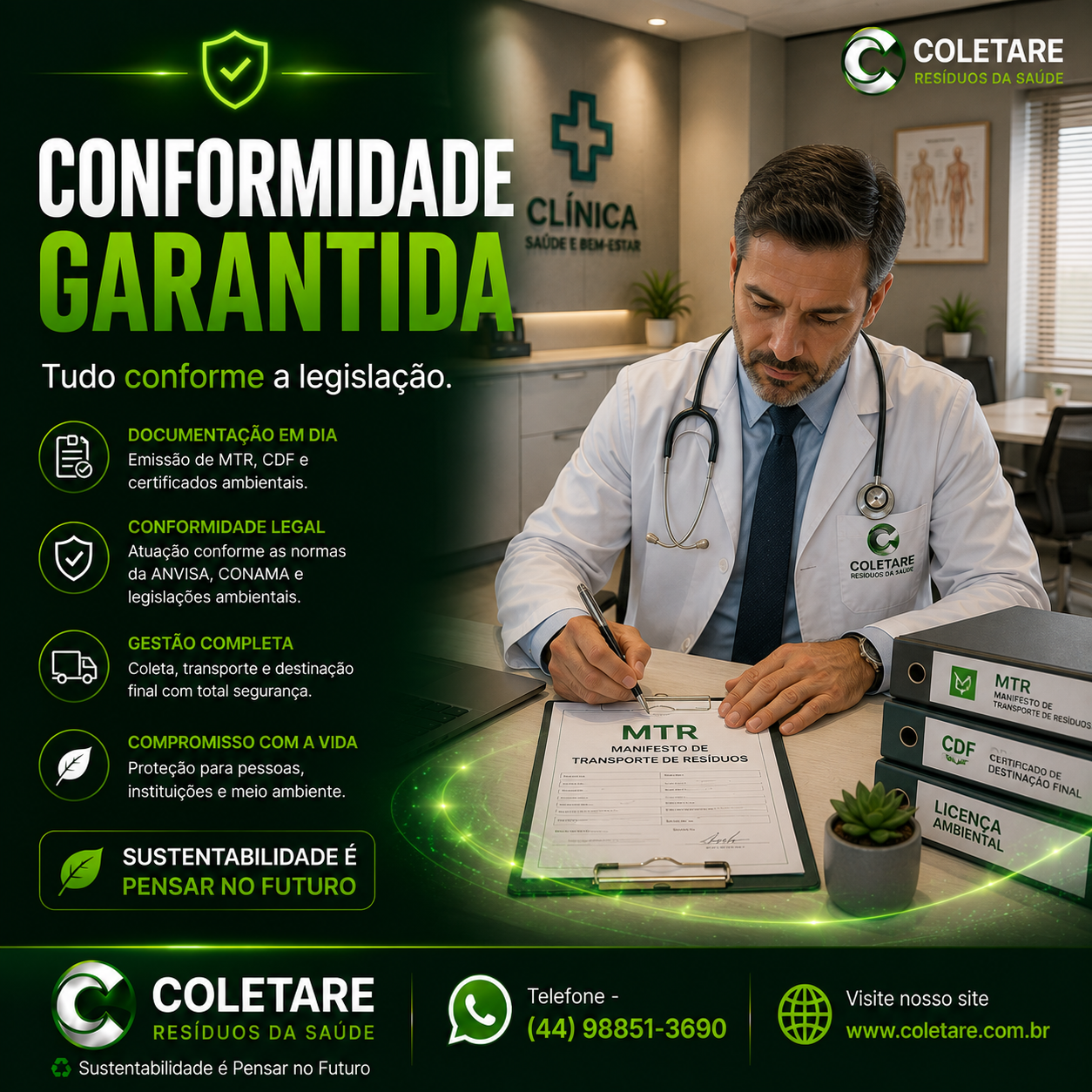Coleta de resíduos da saúde para centros de zoonoses em Nova Esperança-PR