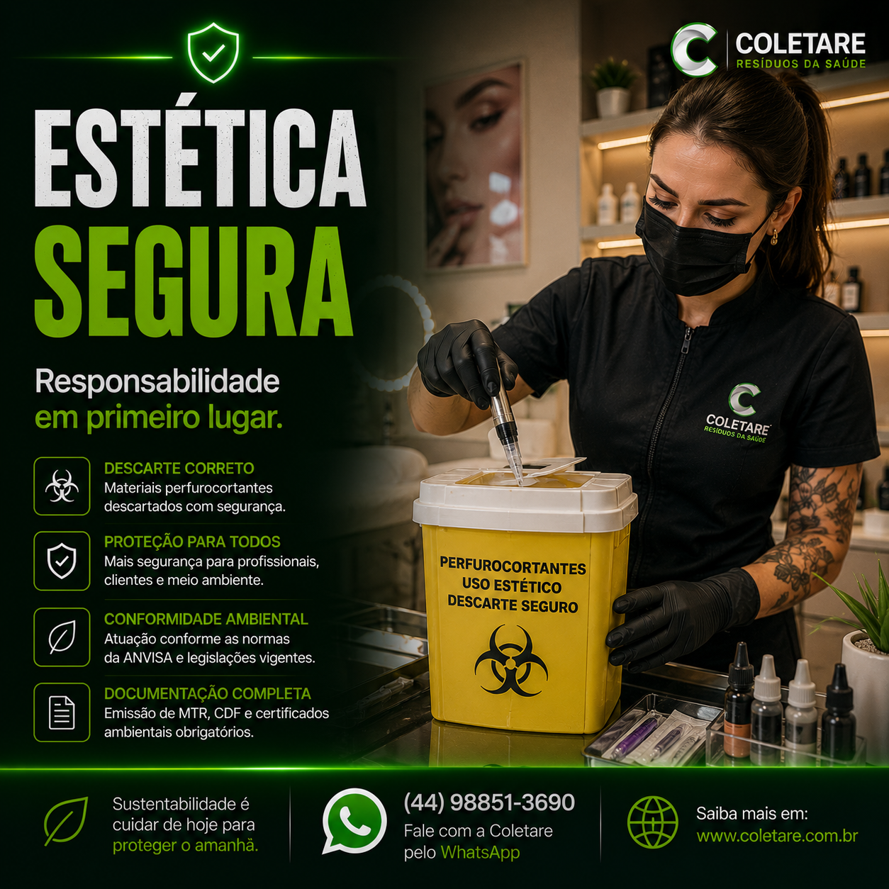 A sustentabilidade como pilar do serviço em Santa Mônica-PR